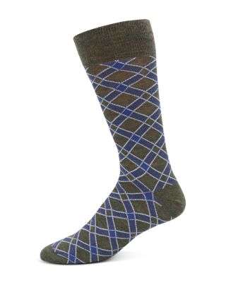 The Men's Store at Bloomingdale's - Cotton Blend Mille Plaid Crew Socks - Exclusive