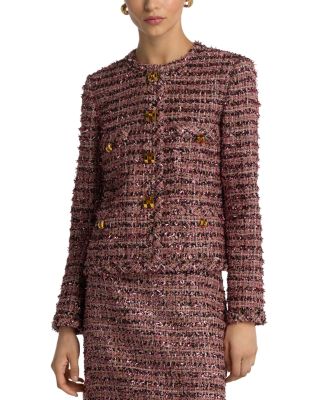 St. John - French Metallic Eyelash Tweed Jacket