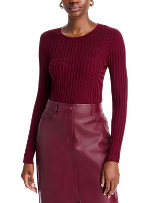 T Tahari - Crewneck Ribbed Sweater