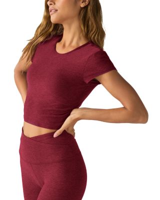 Featherweight Let Go Twist Back Cropped Tee 