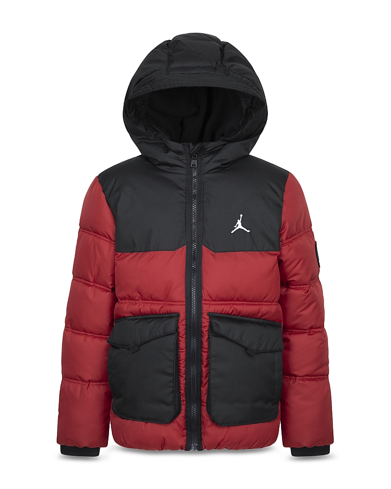 Jordan Boys' Hooded Faux Down Jacket - Big Kid
