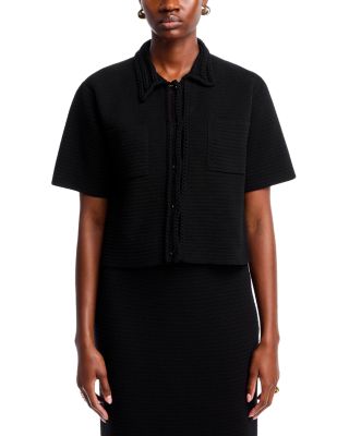 Short Sleeve Button Up Sweater