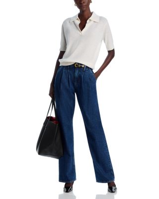 100% Cashmere Short Sleeve Polo Sweater - Exclusive