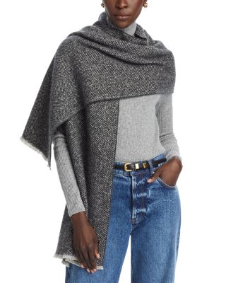 Vince Herringbone Boucle Scarf