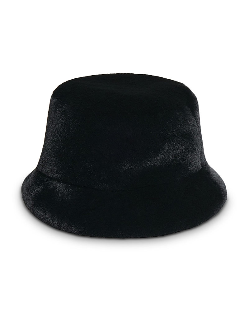 Apparis Faux-fur Bucket Hat In Noir