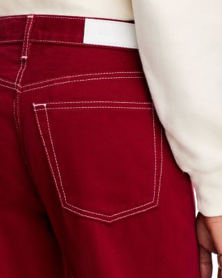 The Standard High Rise Straight Jeans in Currant