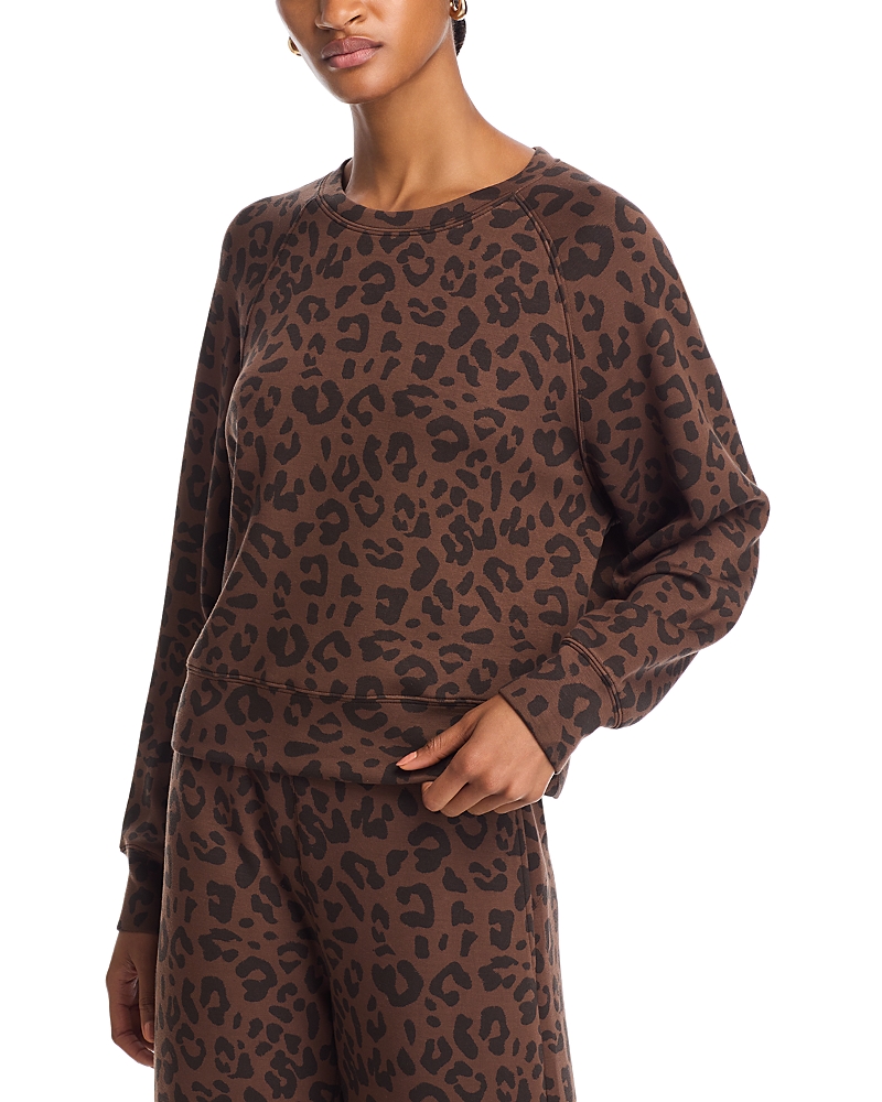 Vintage Havana Leopard Print Fleece Sweatshirt In Leopard
