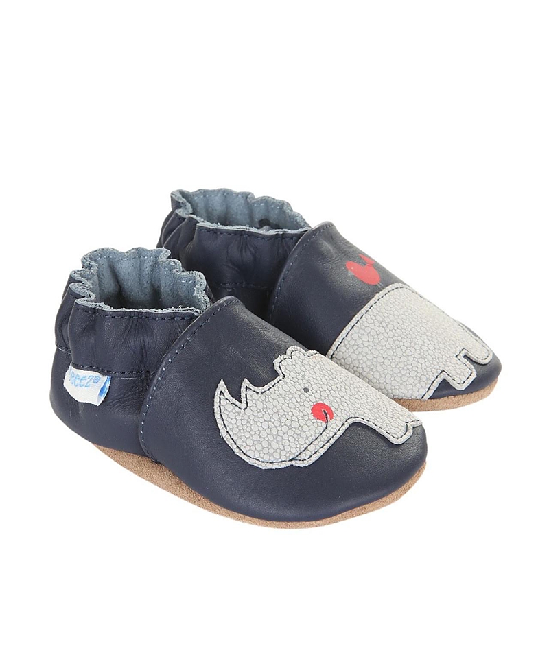 Robeez Friends Wrap Around Soft Soles Shoes - Baby In Navy