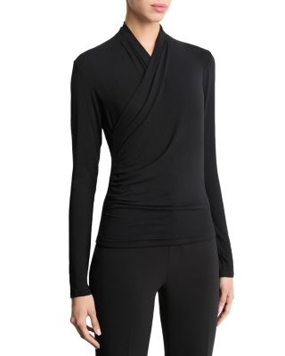 Fixed Wrap Long Sleeve Top