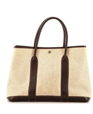 Pre-Owned HERMÈS - 36 Garden Party Tote Toile and Leather