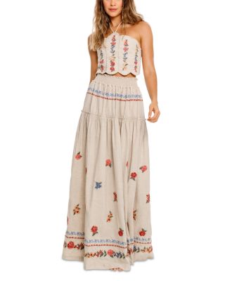Agua Bendita - Serenity Crop Top & Jenna Skirt in Blush