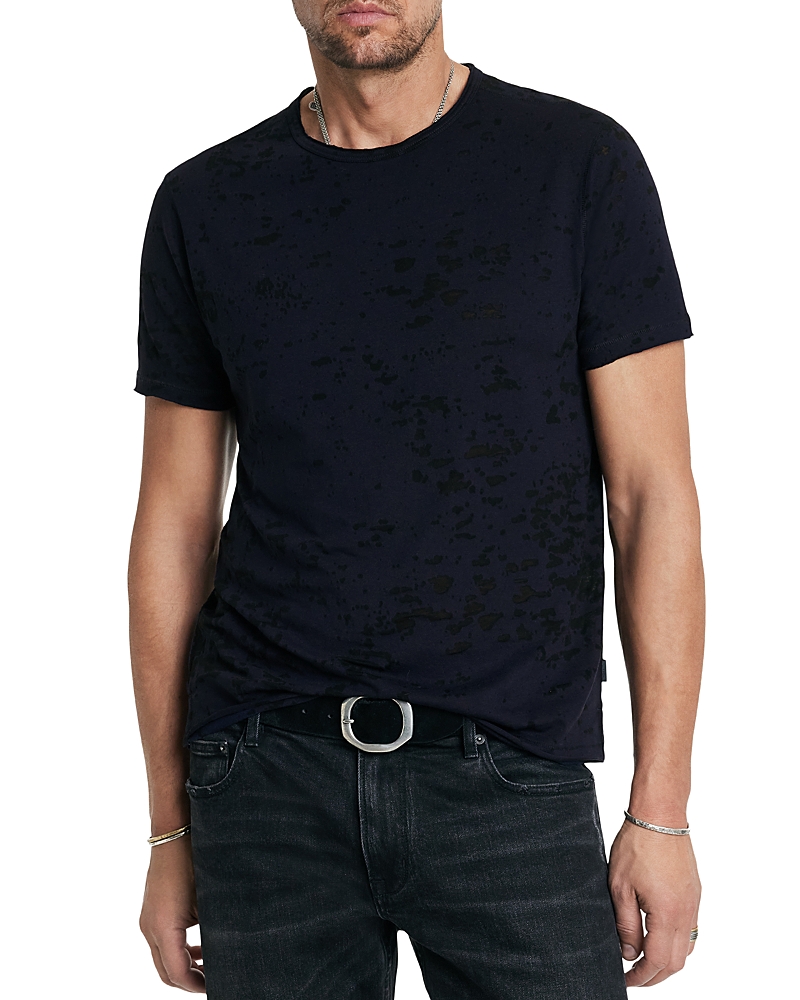 John Varvatos Eden Burnout Organic Cotton Blend T-shirt In Ink Blue