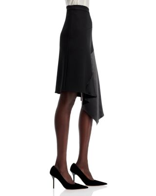 Contrast Asymmetric Skirt