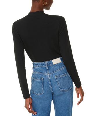 Ruched Front High Neck Top