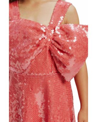 Girls' Stefania Sequin Bow Dress - Little Kid, Big Kid
