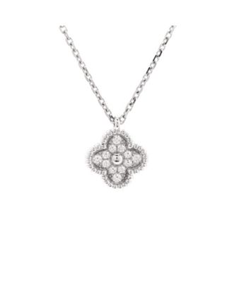 Pre-Owned Van Cleef & Arpels - Sweet Alhambra Pendant Necklace 18K White Gold with Diamonds