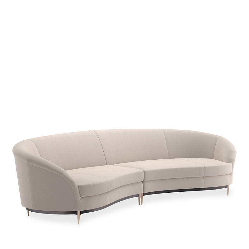 Caracole Three's Company 2 Piece Sectional In Black/moonstone