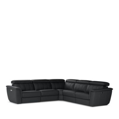 Trevi 5 Piece Power Reclining Leather Sectional