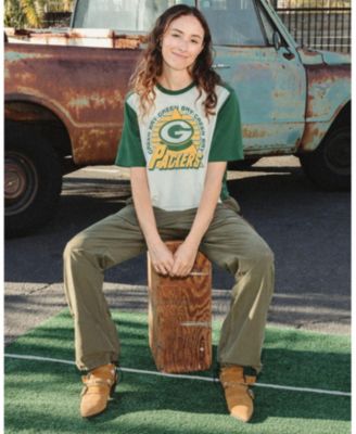 Women's NFL Green Bay Packers Color Block Crop Tee