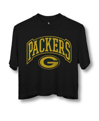 Women's NFL Green Bay Packers Blitz Mock Neck Crop Tee