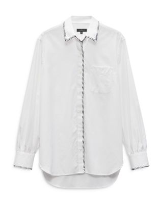 rag & bone - Maxine Blanket Stitch Shirt