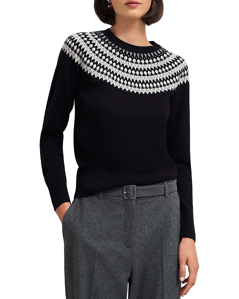 Hobbs London Greta Lurex Jumper In Navy Multi