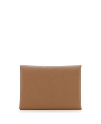 Pre-Owned Hermes Calvi Duo Card Holder Chevre Mysore