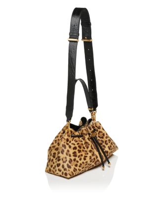 Jimmy Choo Cinch Medium Leopard Print Shoulder Bag