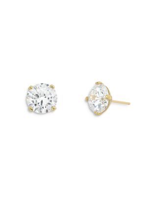 Shashi - Caroline Cubic Zirconia Stud Earrings in 14K Gold Plated Sterling Silver
