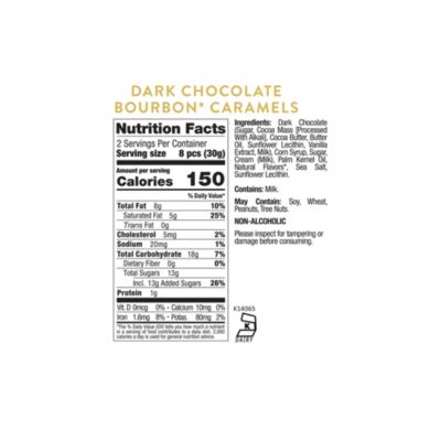 Dark Chocolate Bourbon Caramels, Set of 4