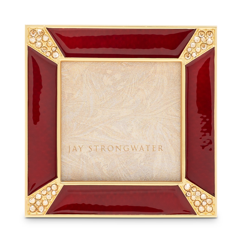 Jay Strongwater Leland Pave Corner 2 Square Frame In Multi