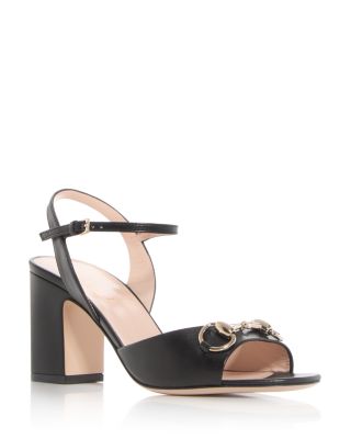 Gucci - Women's Horsebit Block Heel Sandals