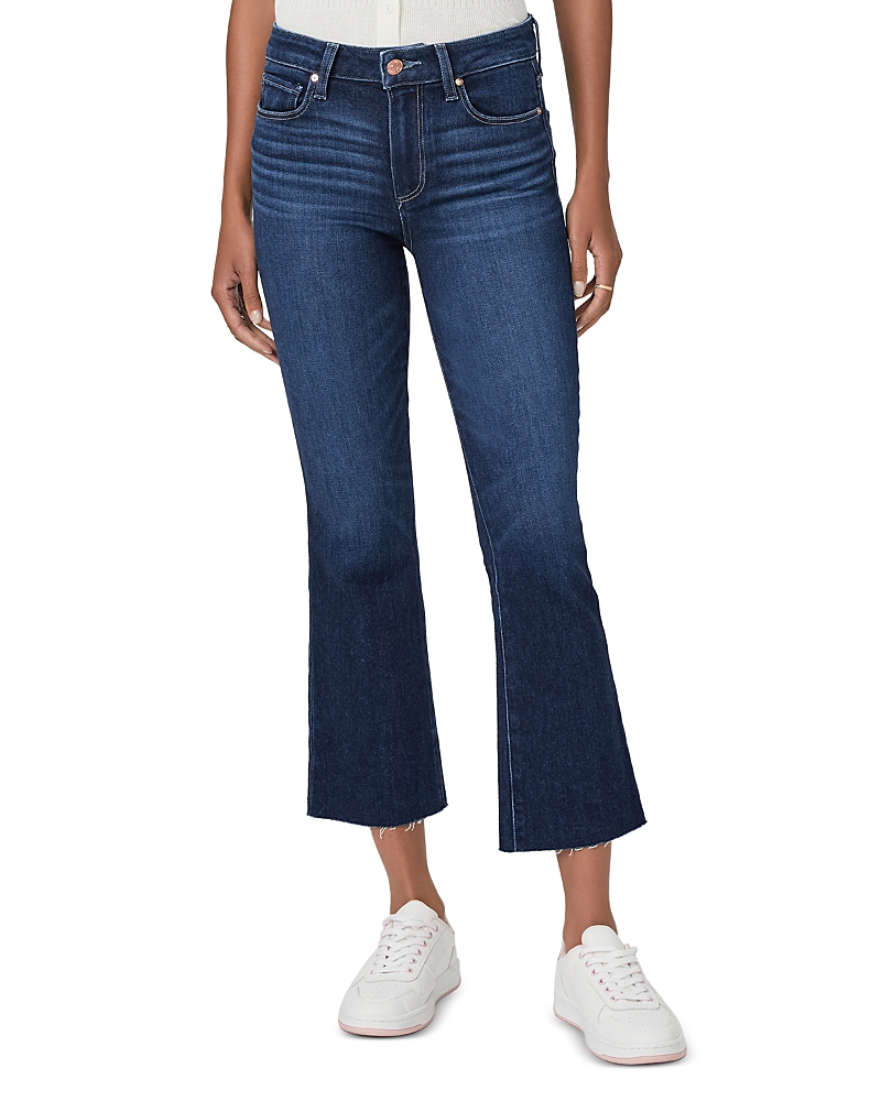PAIGE COLETTE CROPPED FLARE LEG JEANS IN SAGRADA