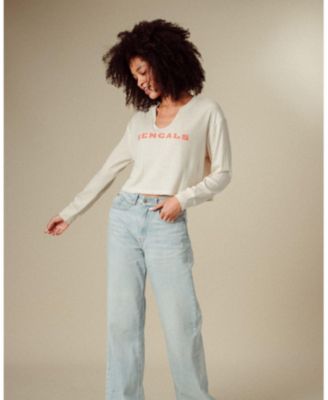  Women's NFL Cincinnati Bengals Sunday Crop Thermal Sweatshirt