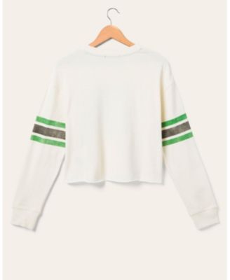  Women&#39;s NFL Philadelphia Eagles Kickoff Crop Crew Fleece Sweatshirt