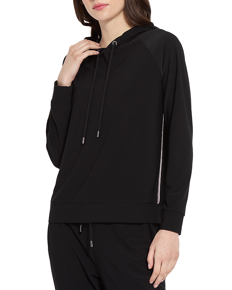 Lyssé Julia Crepe Hoodie In Black