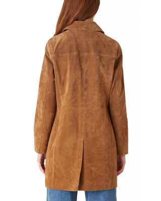 Real Suede Trench Coat