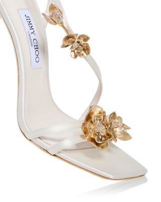 Women's Zea 95 Flower Jewel Satin Sandals