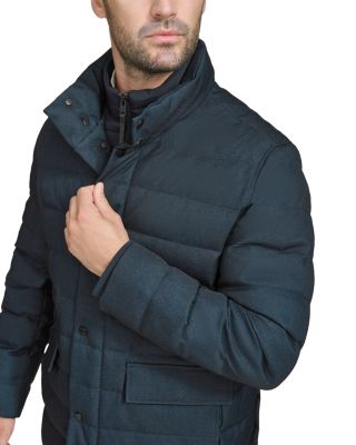 Puffer Coat with Removable Bib