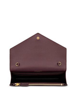 Cassandre Envelope Chain Wallet in Grain De Poudre Leather  