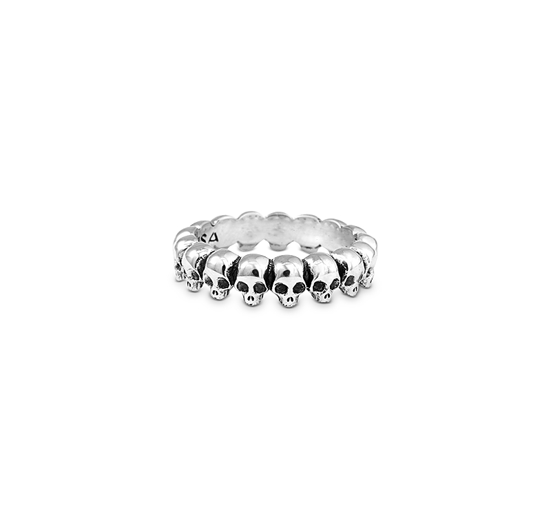 King Baby Studio Skull Infinity Ring In Silver
