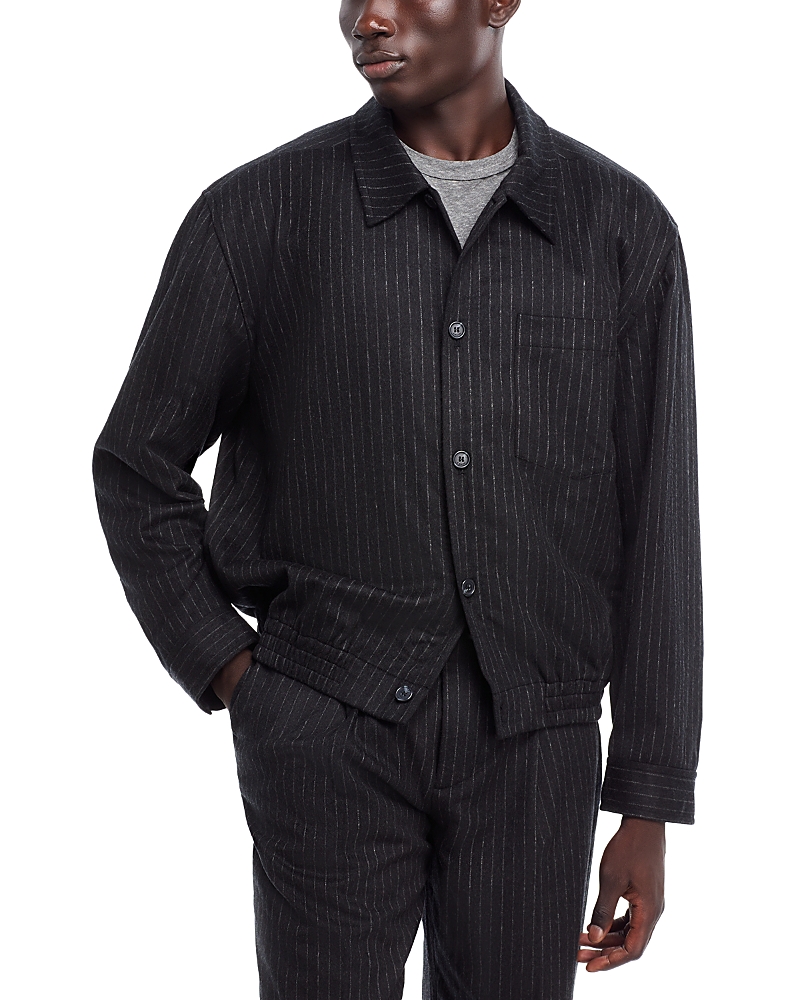 Simkhai Ernie Jacket Charcoal Pinstripe In Charcoal Pinstripe