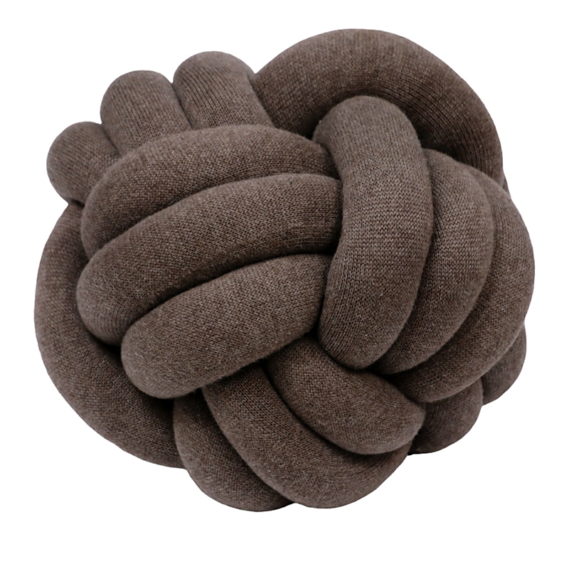 Pink Lemonade Knot 12 Decorative Pillow In Dark Brown