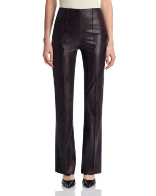 Textured Faux Leather Pants