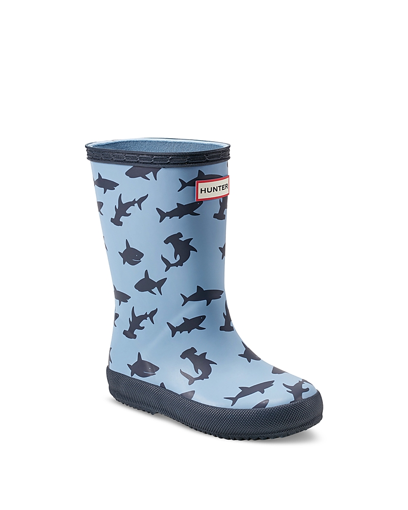 Hunter Unisex Kids First Classic Rain Boots - Toddler, Little Kid In Medium Blue/navy