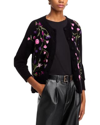 C by Bloomingdale's Cashmere - Garden Floral Cardigan - Exclusive