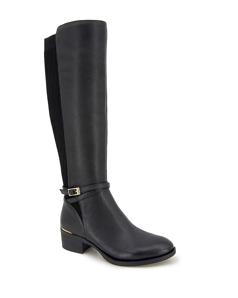 Kenneth Cole Lanica Knee High Boot In Black Leather