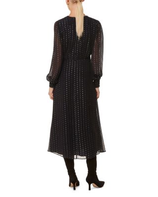 Metallic Stripe Midi Dress