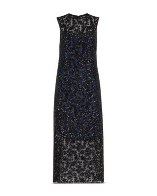 Lyra Floral Sequin Midi Dress