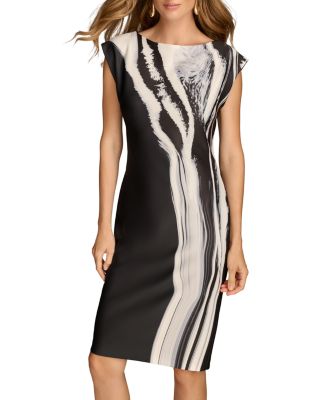 Donna Karan - Extended Shoulder Sheath Dress